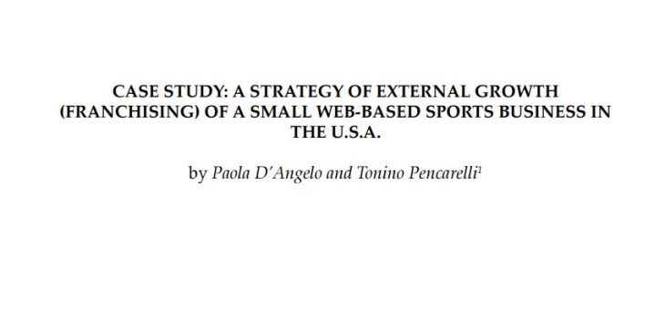 A strategy of external growth of a small web-based sports business in the U.S.A.